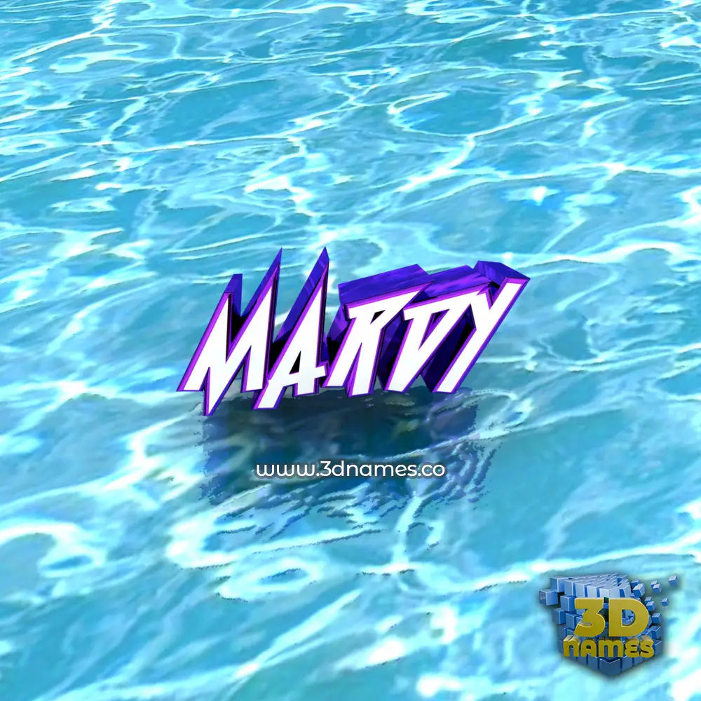 mardy in Water style - 3D name wallpaper
