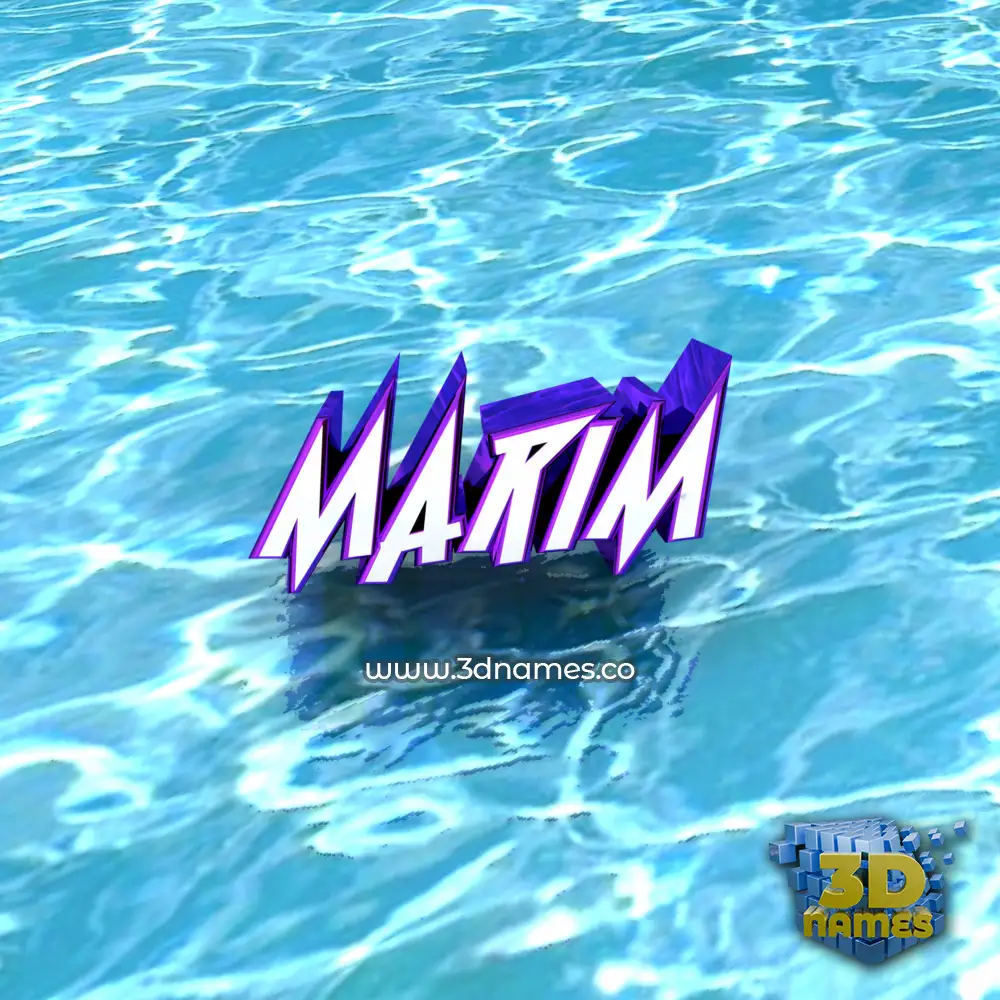 marim in Water style - 3D name wallpaper