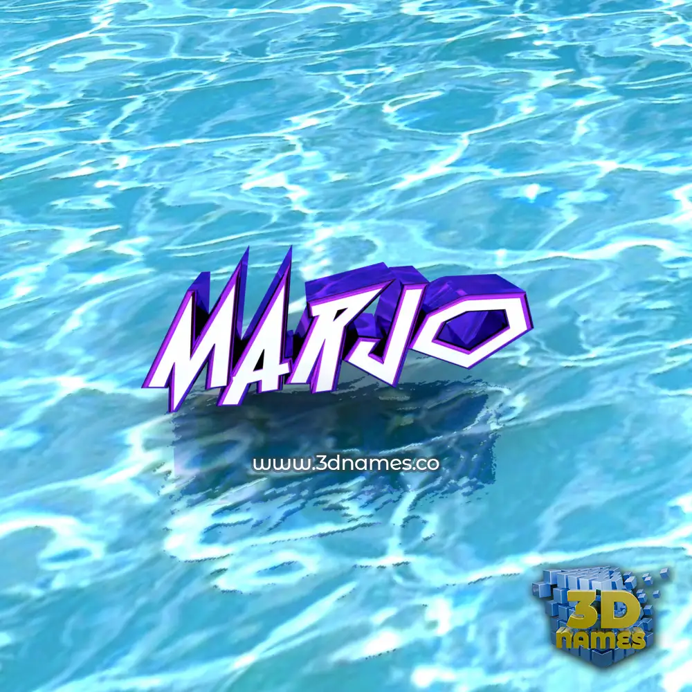 marjo in Water style - 3D name wallpaper