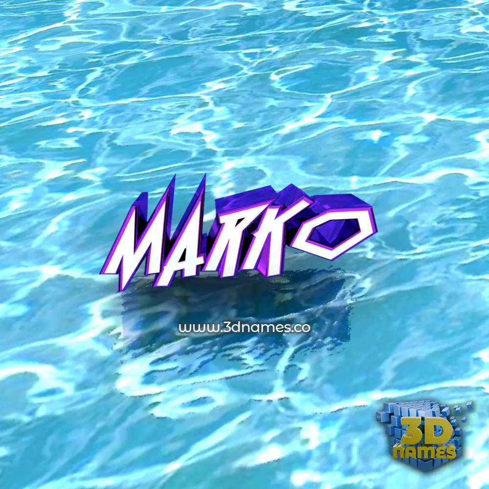 marko in Water style - 3D name wallpaper