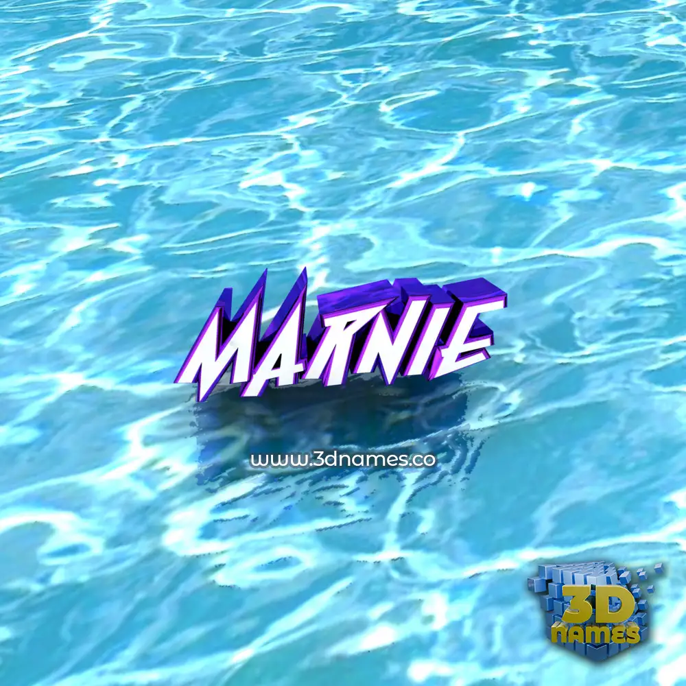 marnie in Water style - 3D name wallpaper