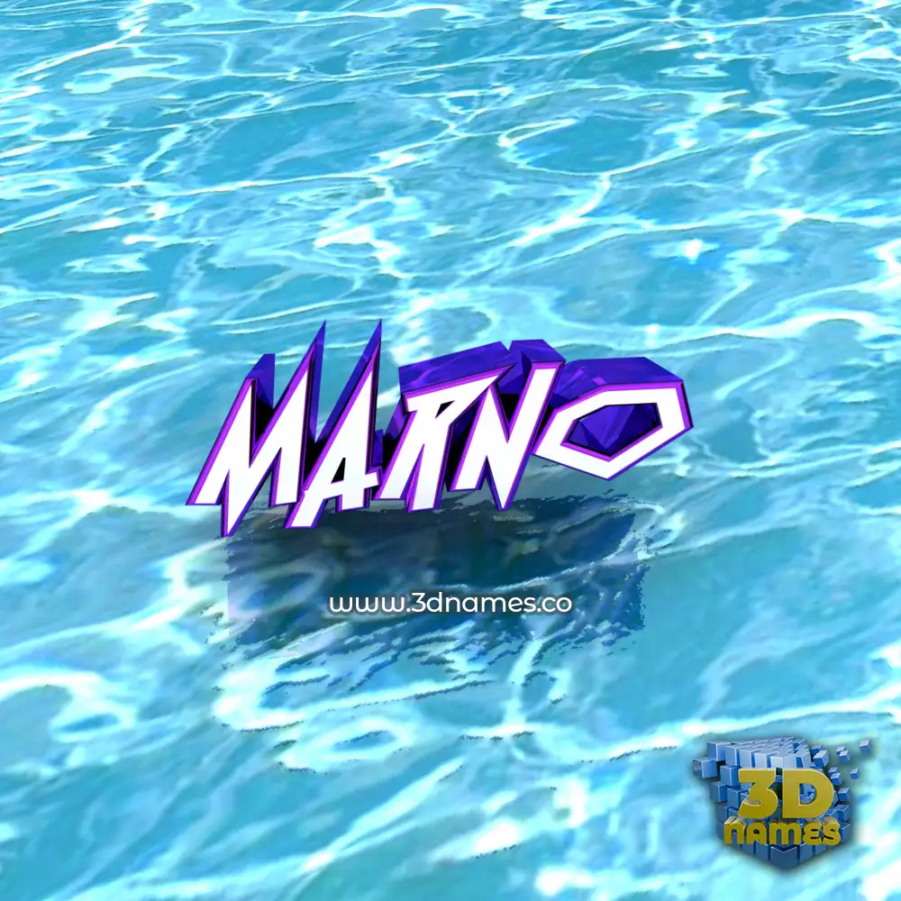 marno in Water style - 3D name wallpaper
