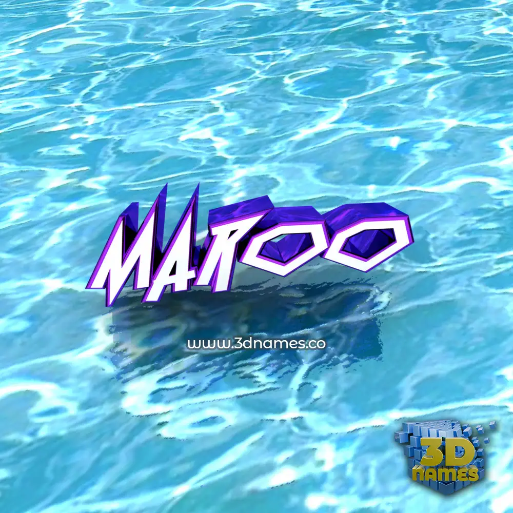 maroo in Water style - 3D name wallpaper