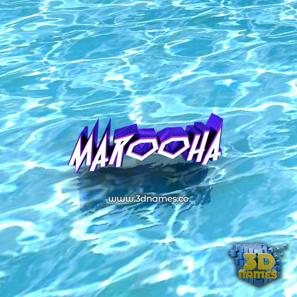 marooha in Water style - 3D name wallpaper