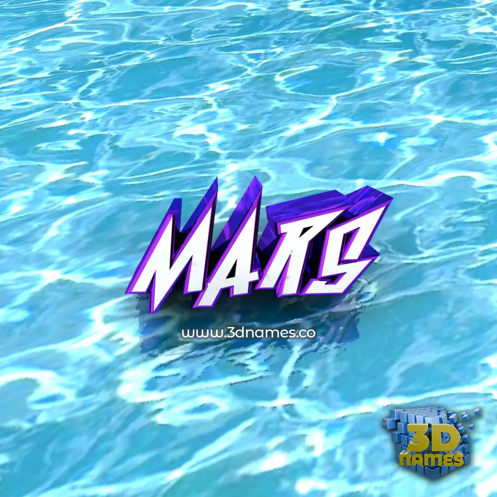 mars in Water style - 3D name wallpaper