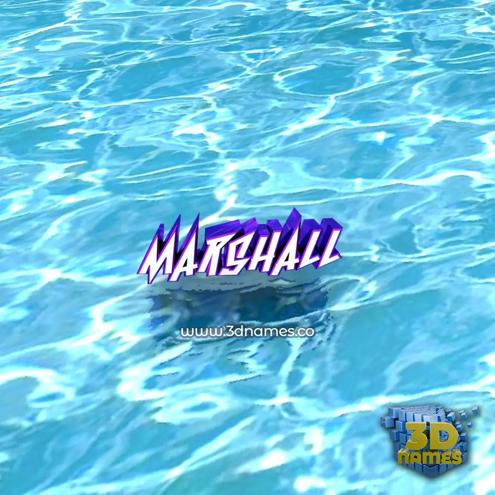 marshall in Water style - 3D name wallpaper