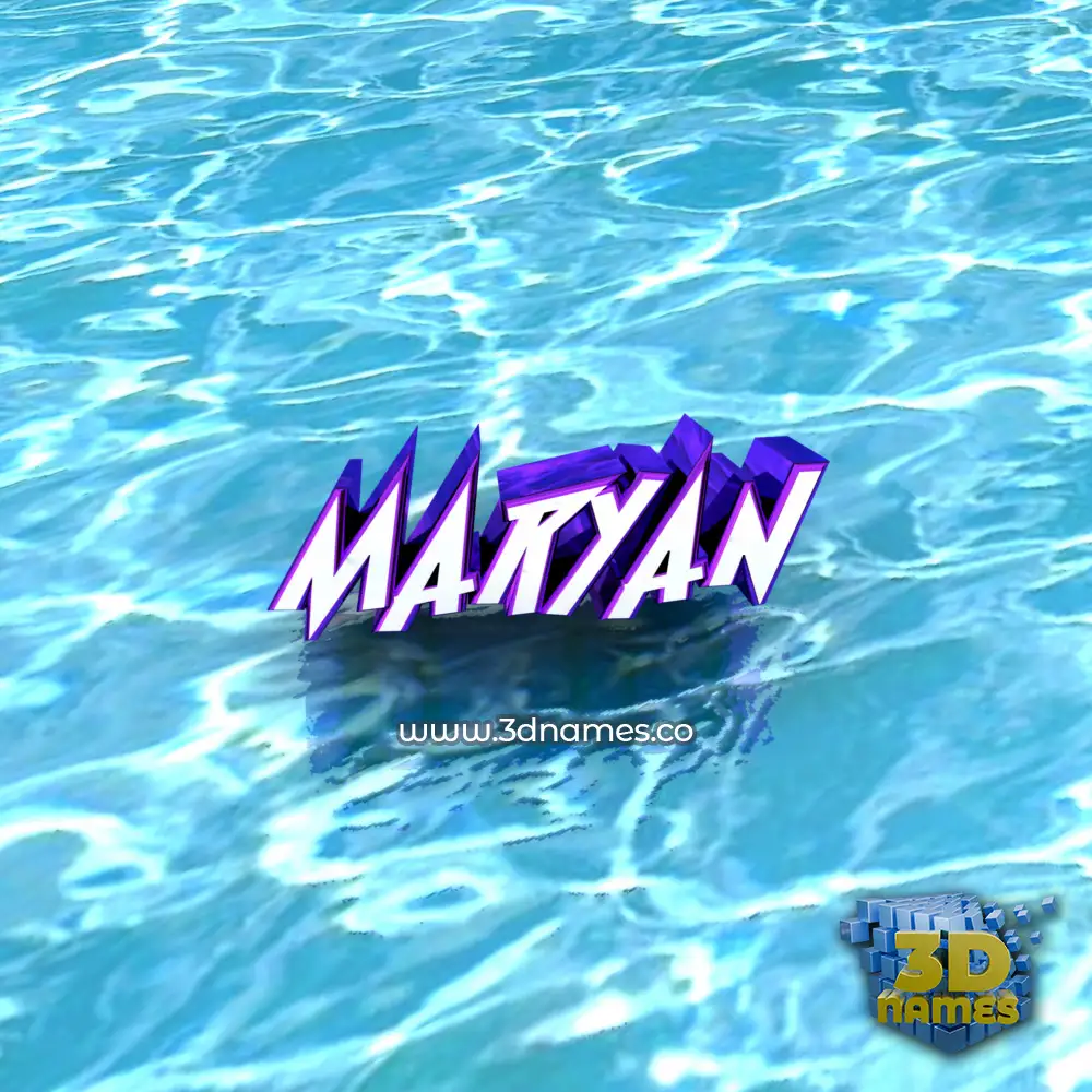 maryan in Water style - 3D name wallpaper