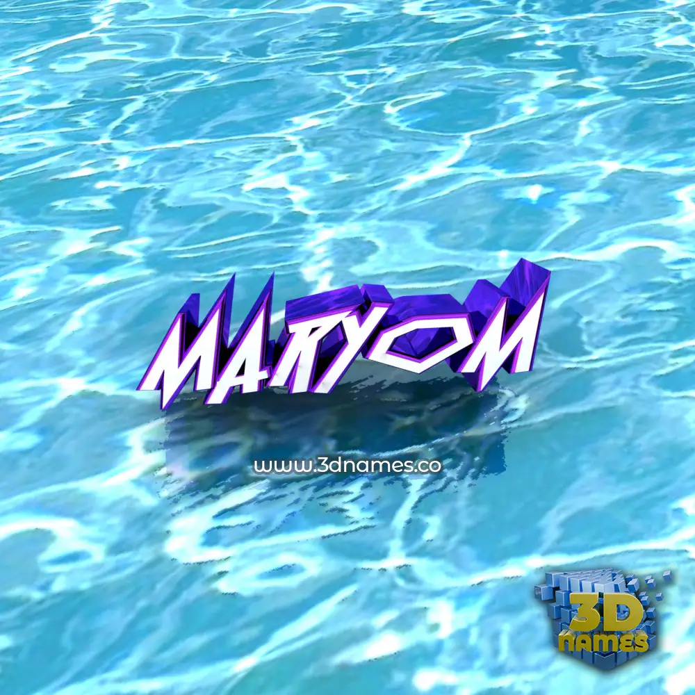 maryom in Water style - 3D name wallpaper