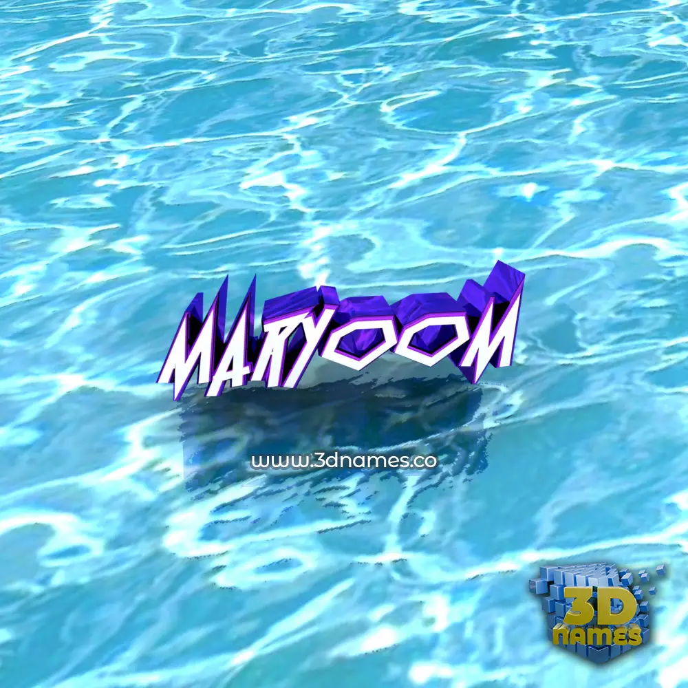 maryoom in Water style - 3D name wallpaper