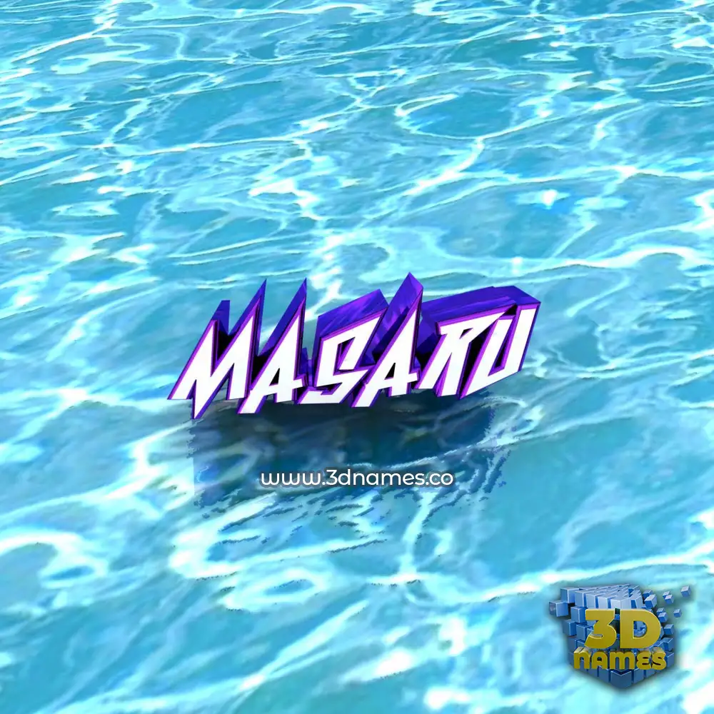 masaru in Water style - 3D name wallpaper