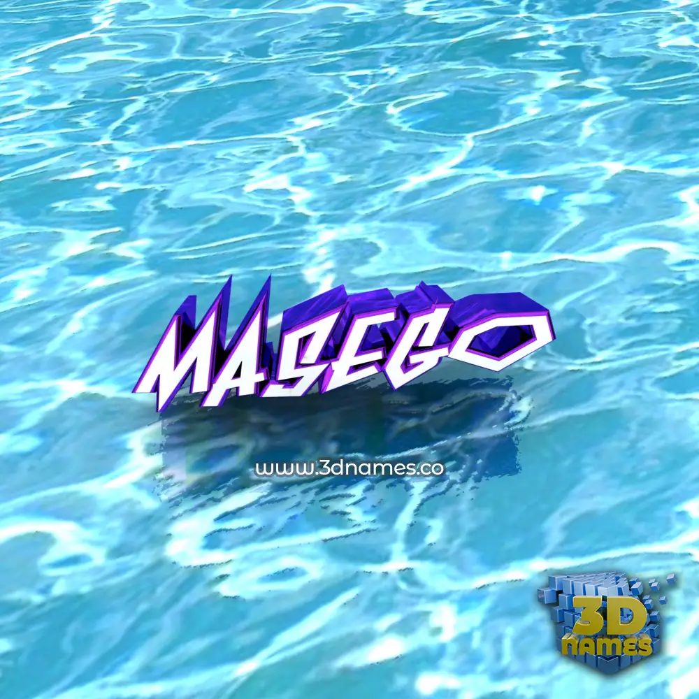 masego in Water style - 3D name wallpaper