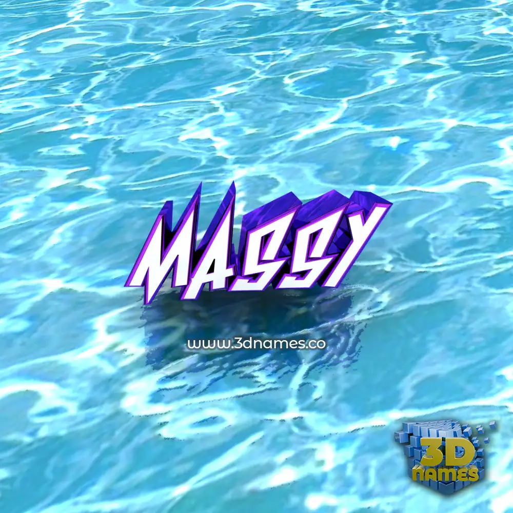 massy in Water style - 3D name wallpaper