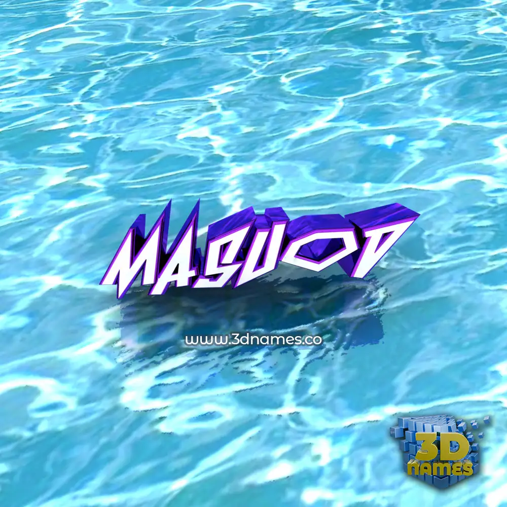 masuod in Water style - 3D name wallpaper