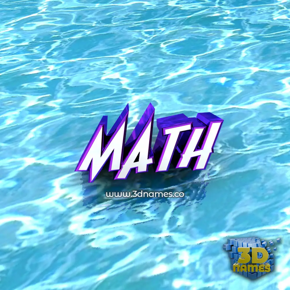math in Water style - 3D name wallpaper