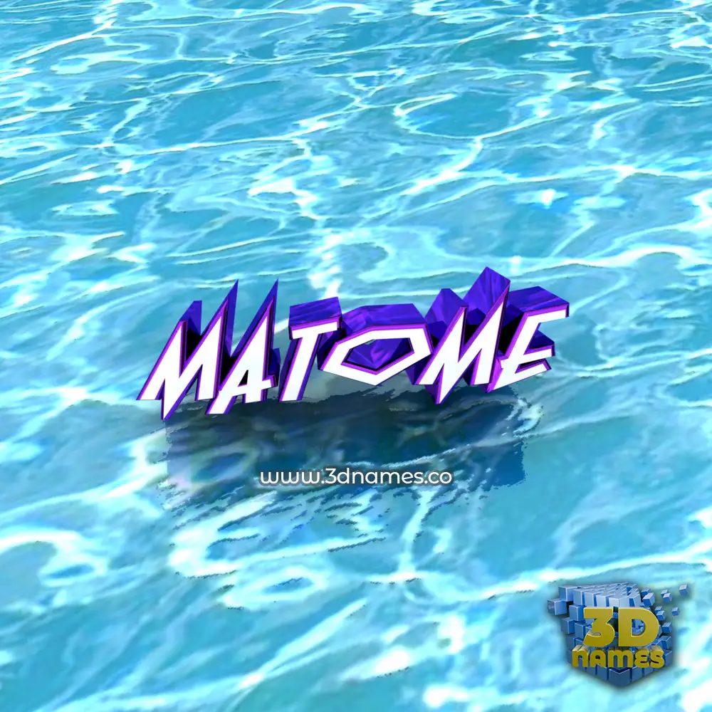 matome in Water style - 3D name wallpaper