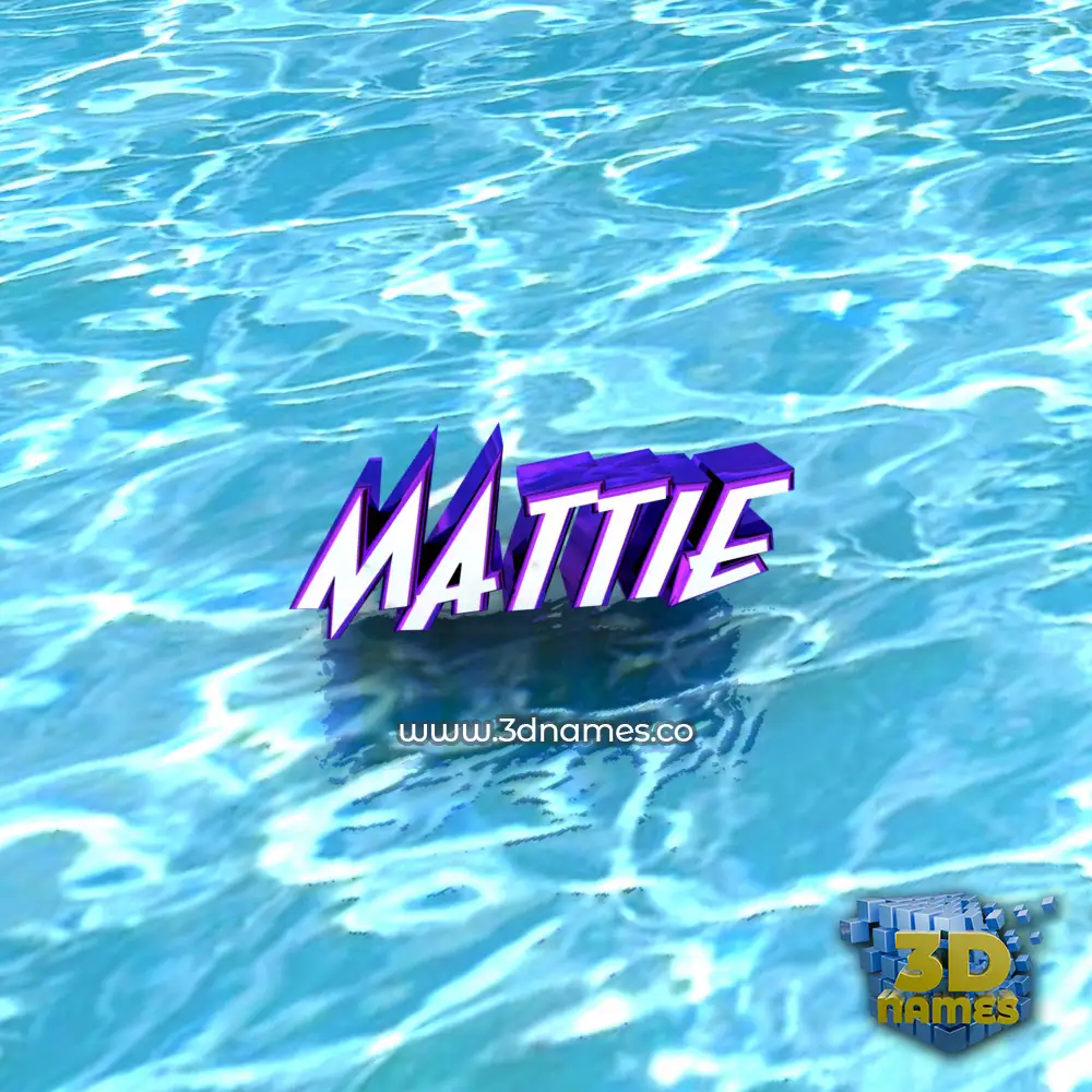 mattie in Water style - 3D name wallpaper