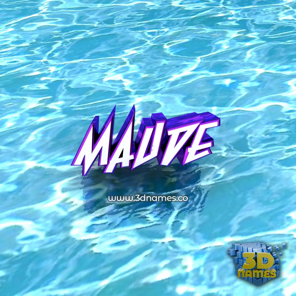 maude in Water style - 3D name wallpaper
