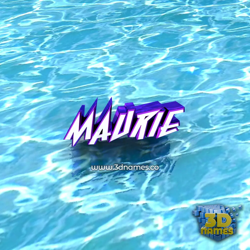 maurie in Water style - 3D name wallpaper