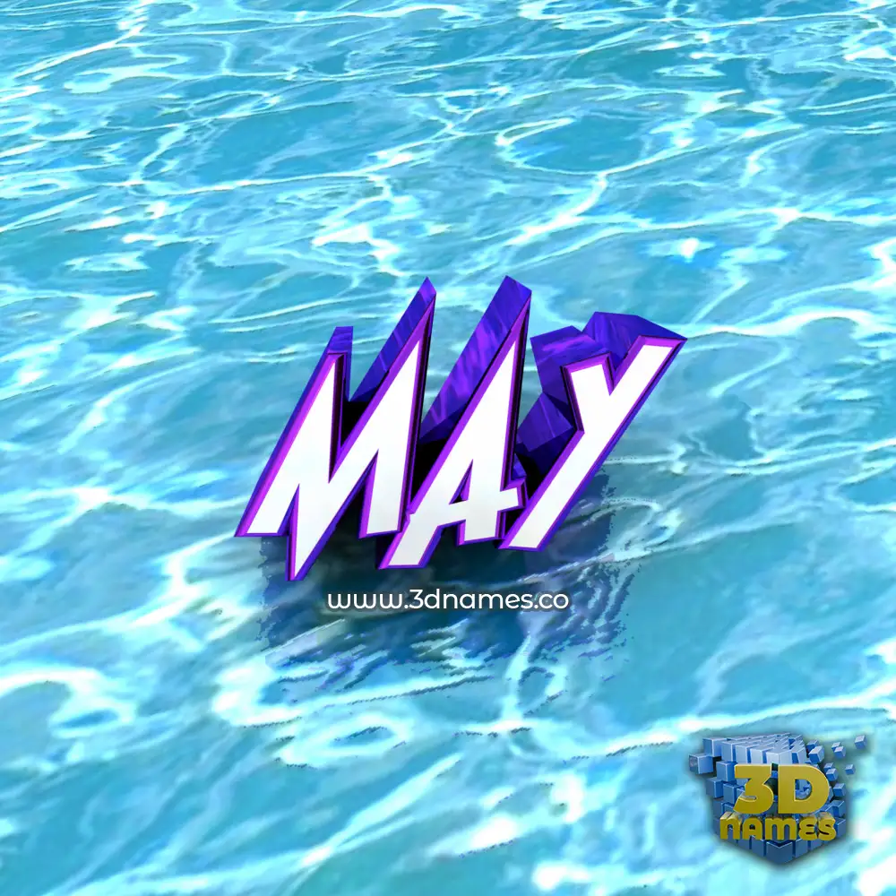 may in Water style - 3D name wallpaper