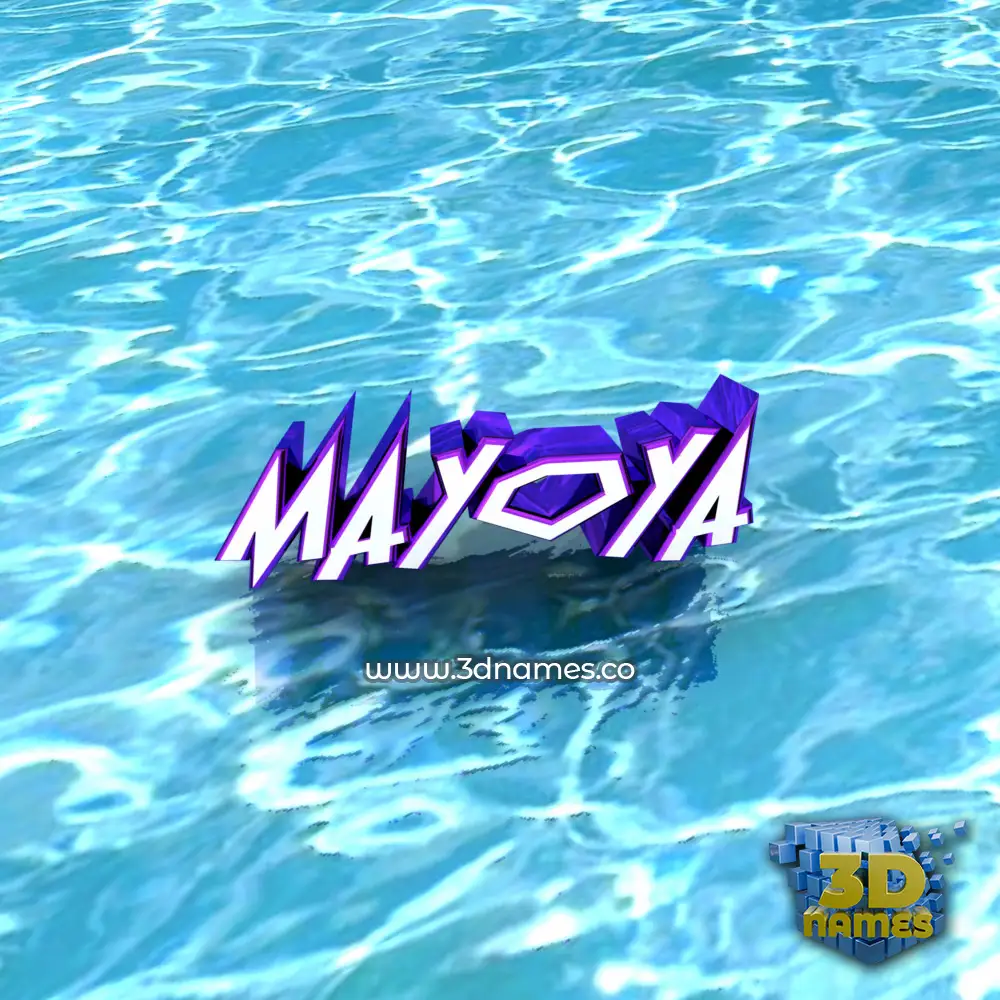 mayoya in Water style - 3D name wallpaper