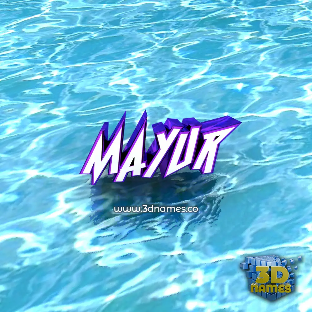 mayur in Water style - 3D name wallpaper