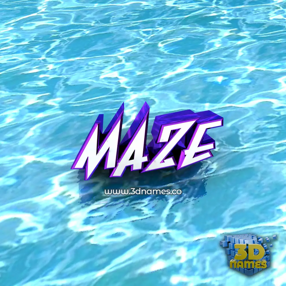 maze in Water style - 3D name wallpaper
