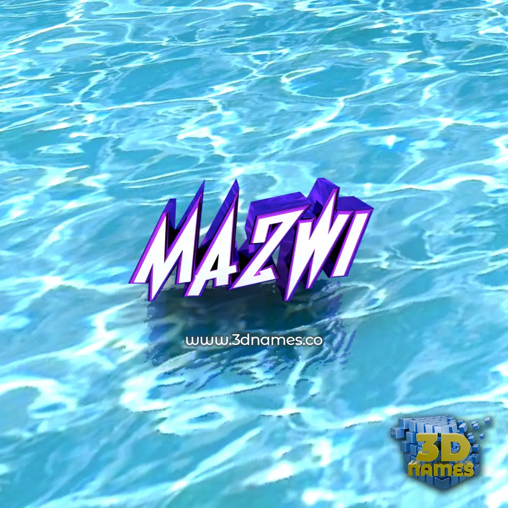 mazwi in Water style - 3D name wallpaper