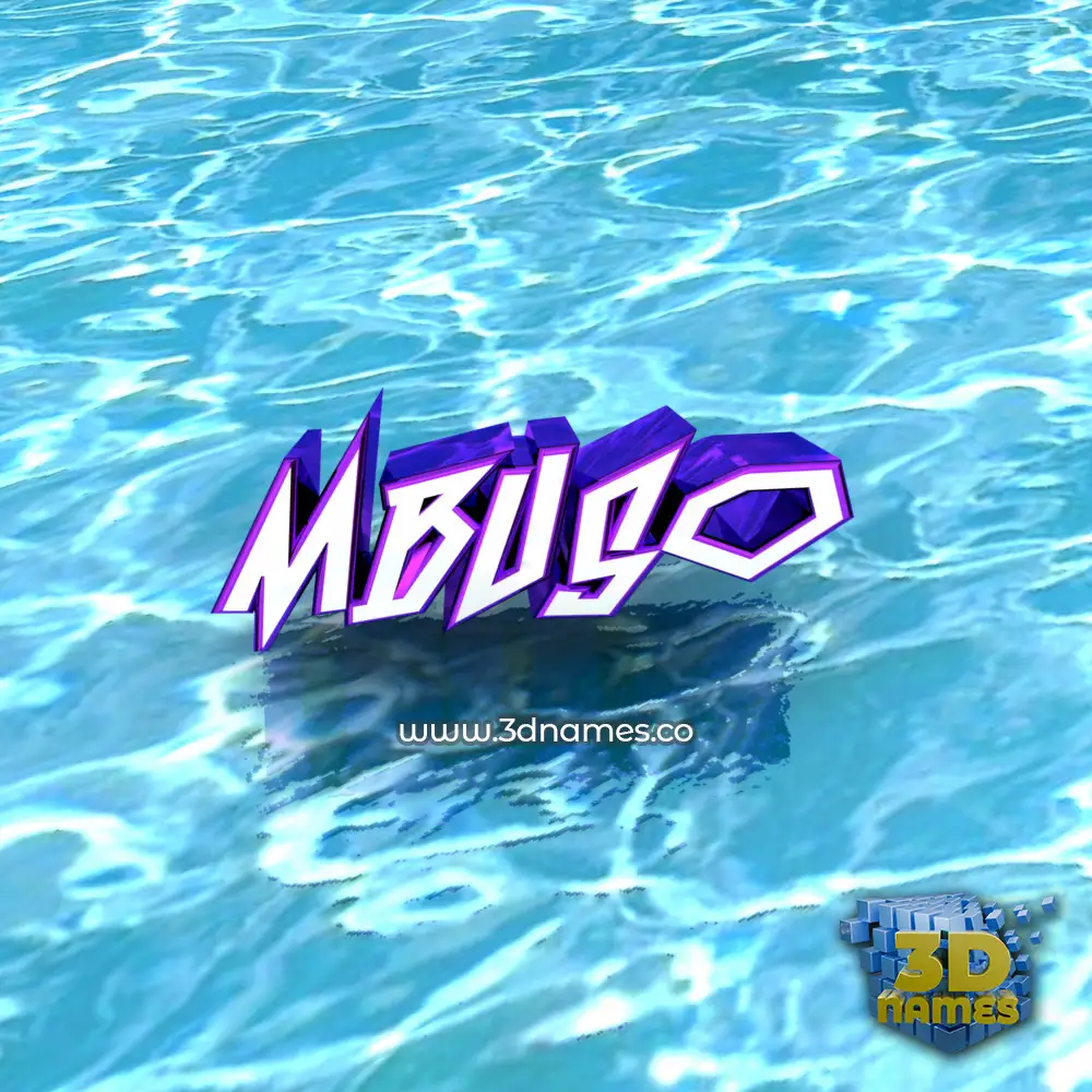 mbuso in Water style - 3D name wallpaper