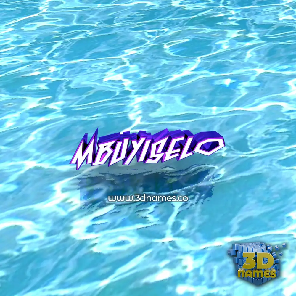 mbuyiselo in Water style - 3D name wallpaper