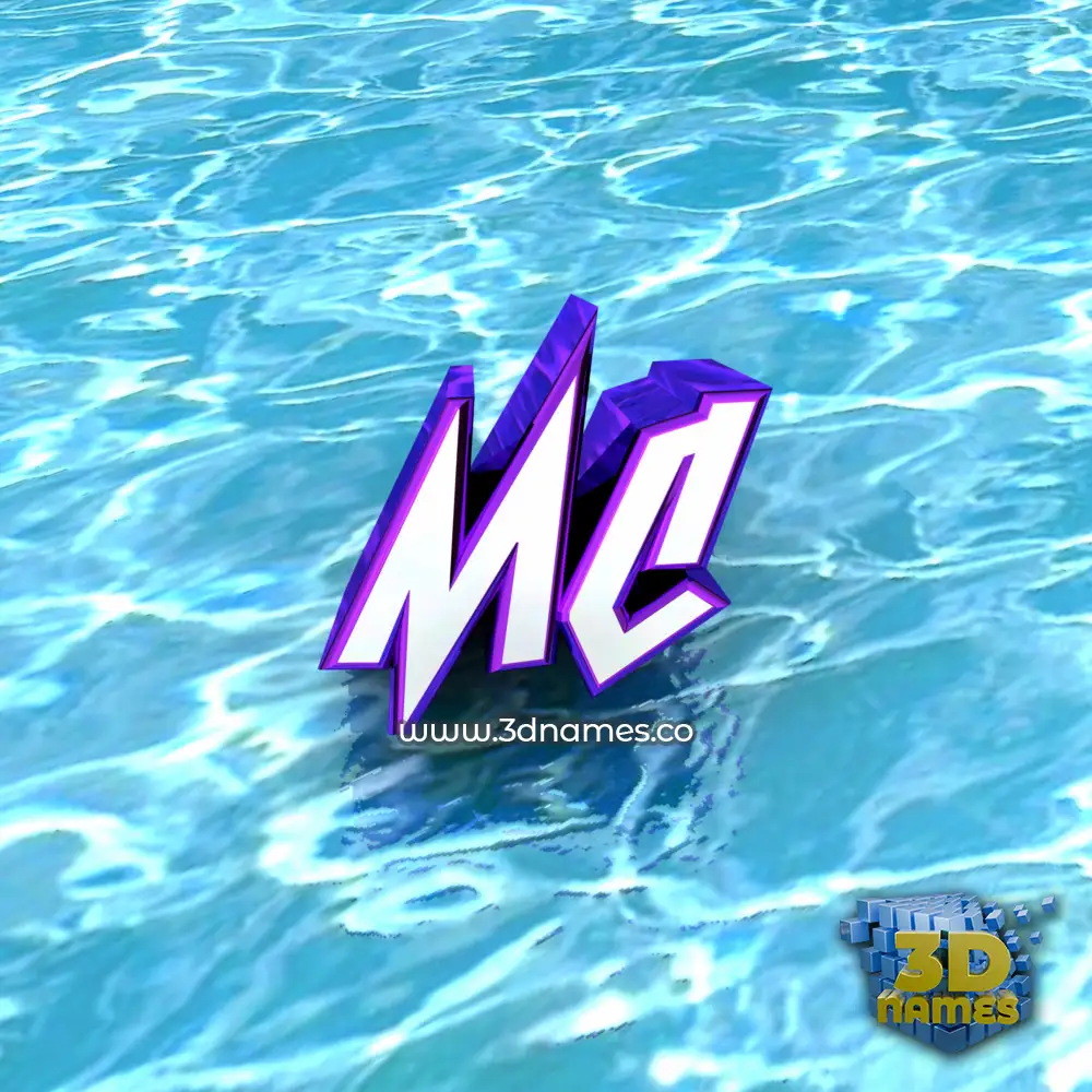 mc in Water style - 3D name wallpaper