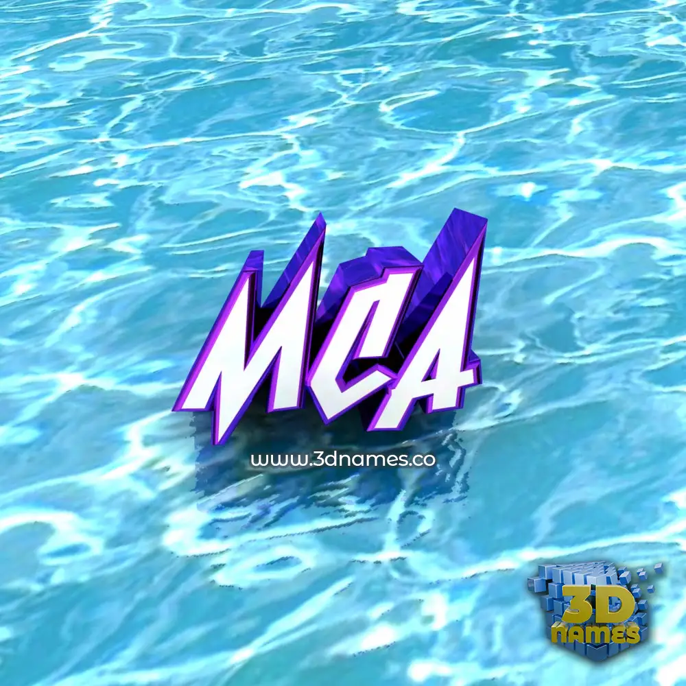 mca in Water style - 3D name wallpaper
