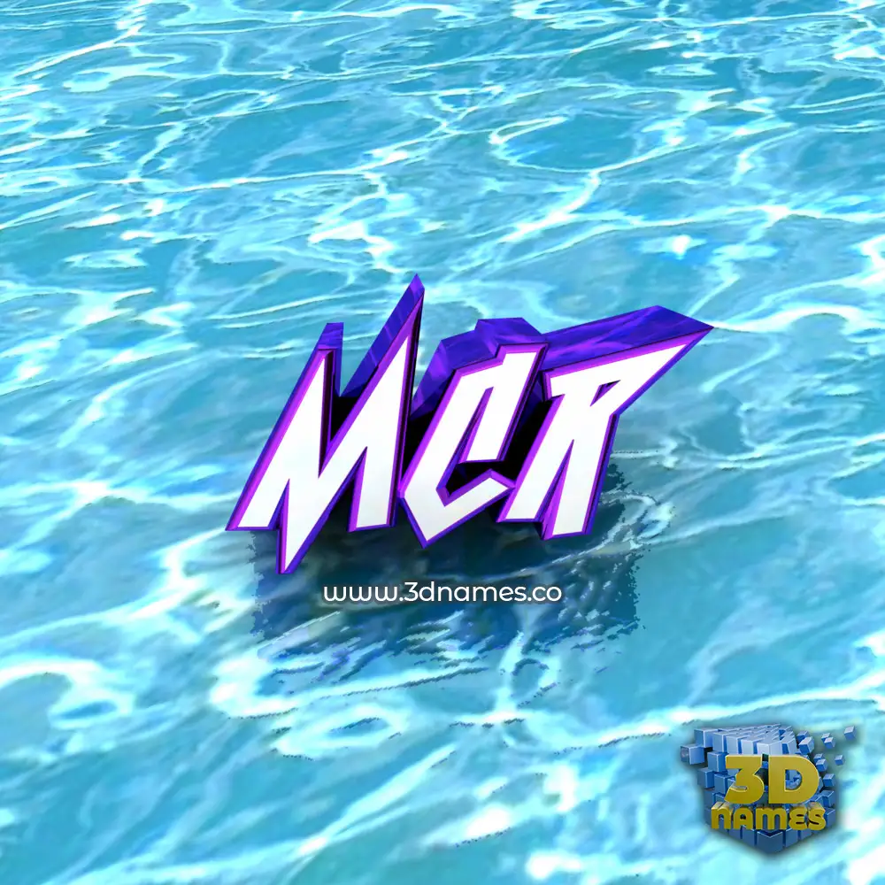 mcr in Water style - 3D name wallpaper