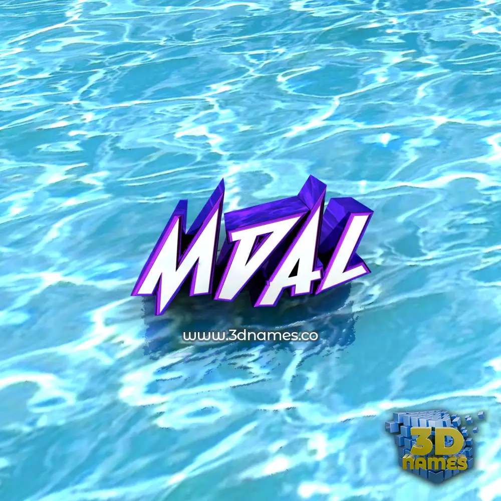 mdal in Water style - 3D name wallpaper