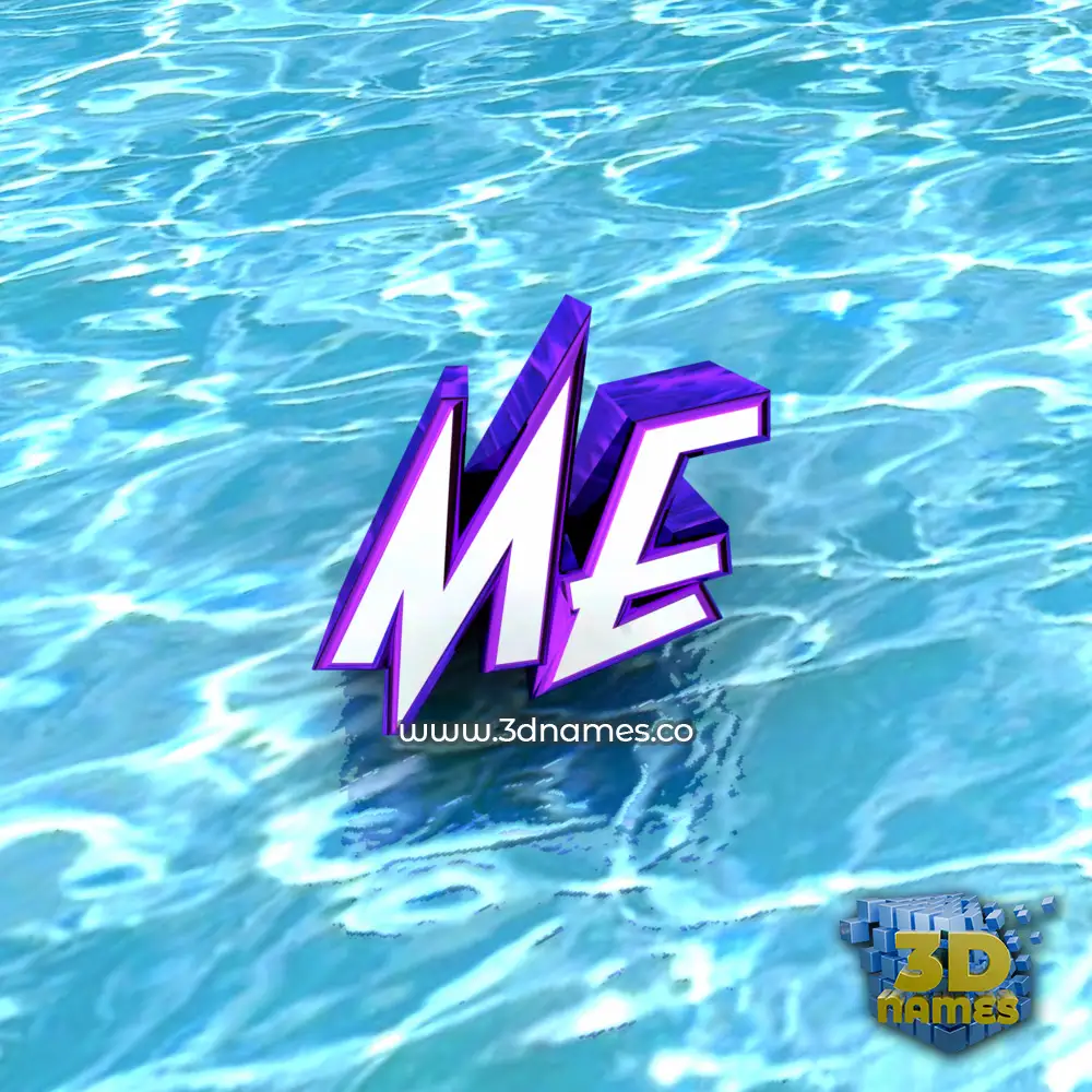 me in Water style - 3D name wallpaper