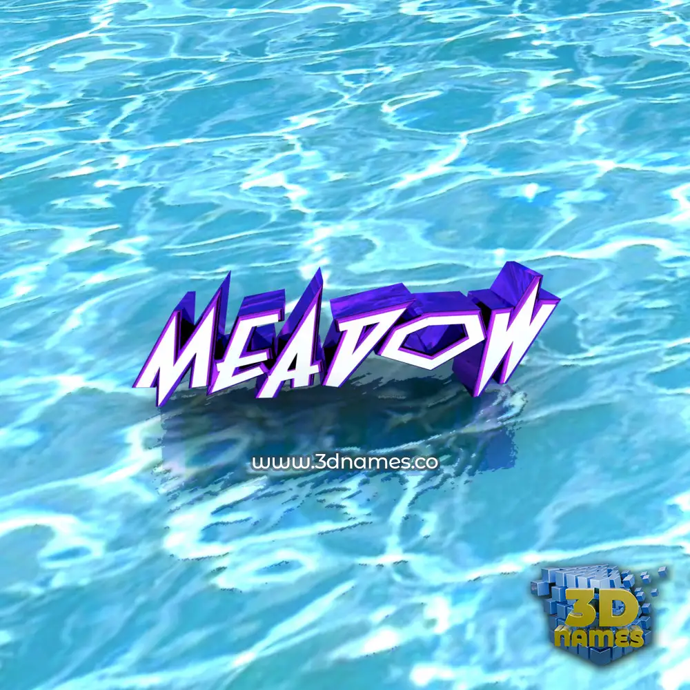 meadow in Water style - 3D name wallpaper