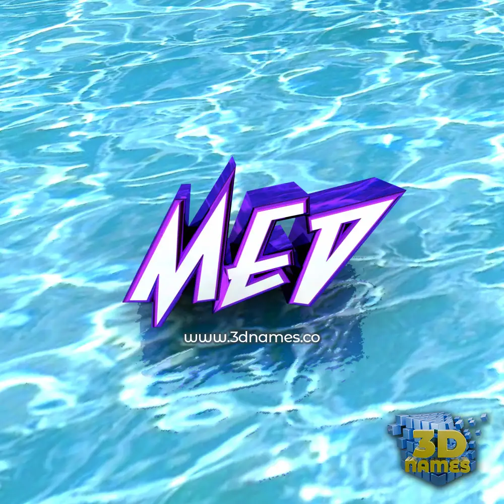 med in Water style - 3D name wallpaper