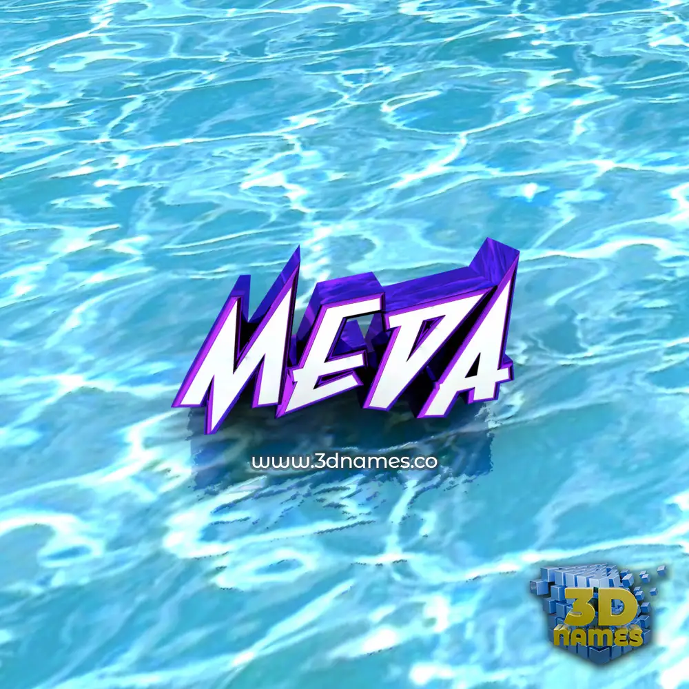 meda in Water style - 3D name wallpaper