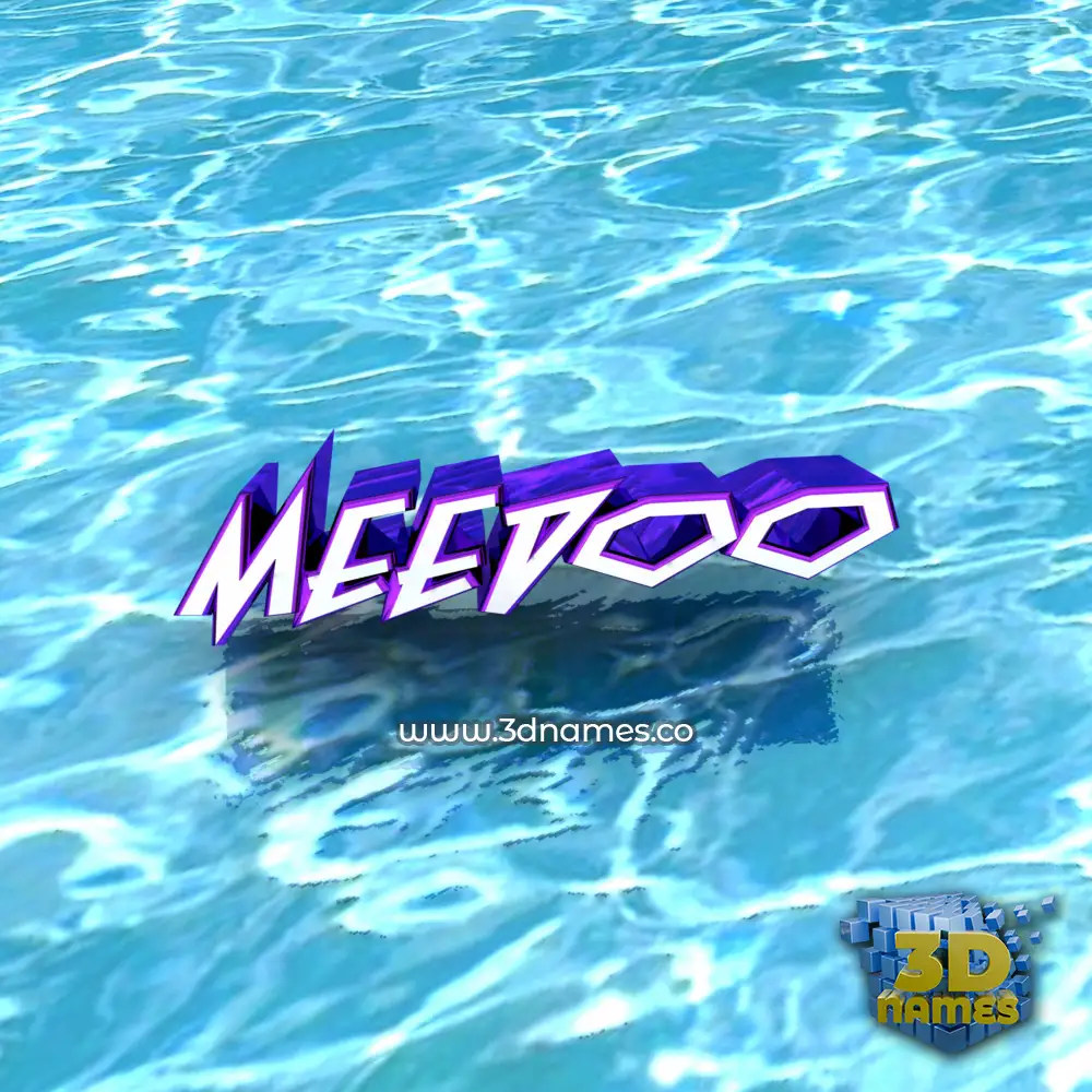 meedoo in Water style - 3D name wallpaper