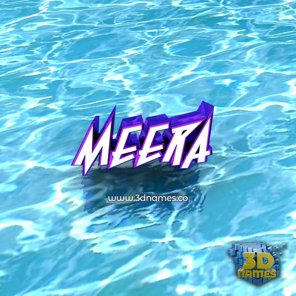 meera in Water style - 3D name wallpaper