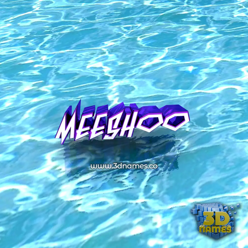 meeshoo in Water style - 3D name wallpaper