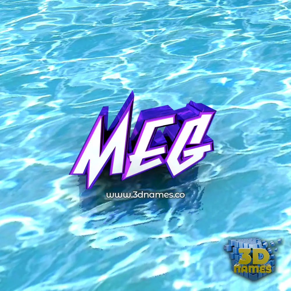 meg in Water style - 3D name wallpaper