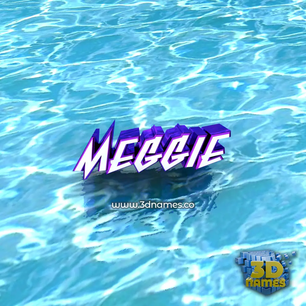 meggie in Water style - 3D name wallpaper