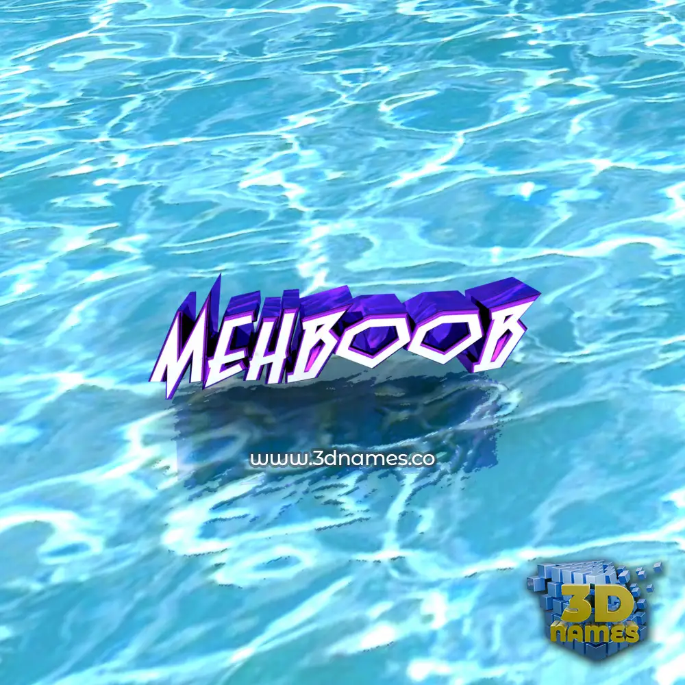 mehboob in Water style - 3D name wallpaper