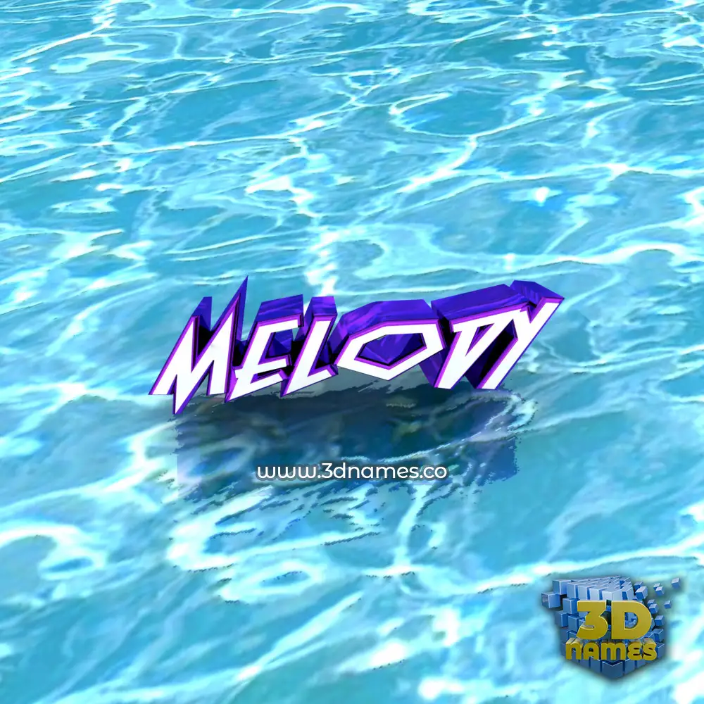 melody in Water style - 3D name wallpaper