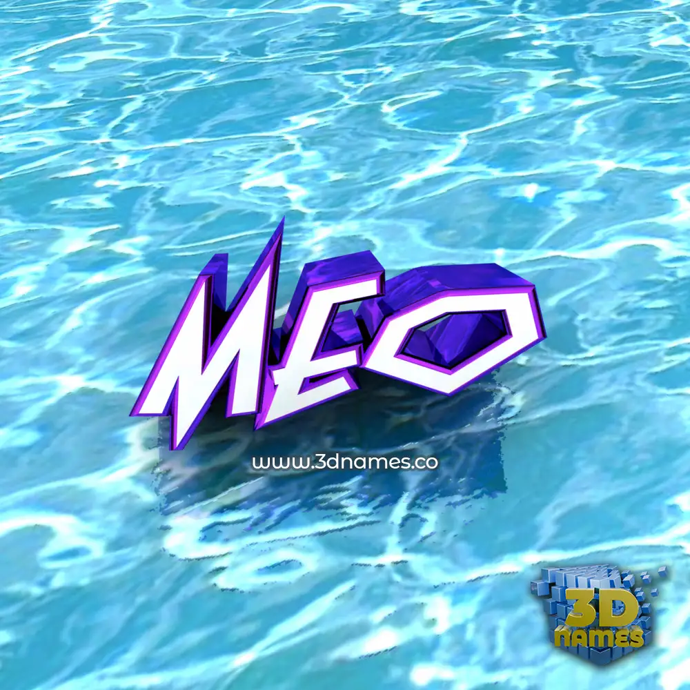 meo in Water style - 3D name wallpaper