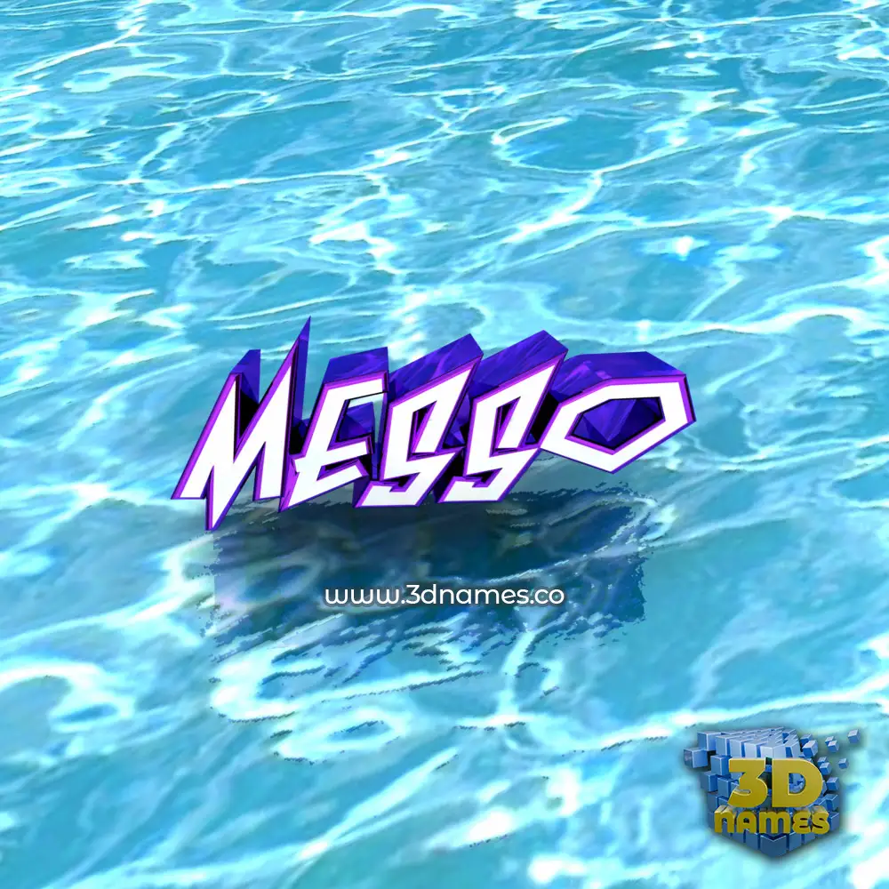 messo in Water style - 3D name wallpaper