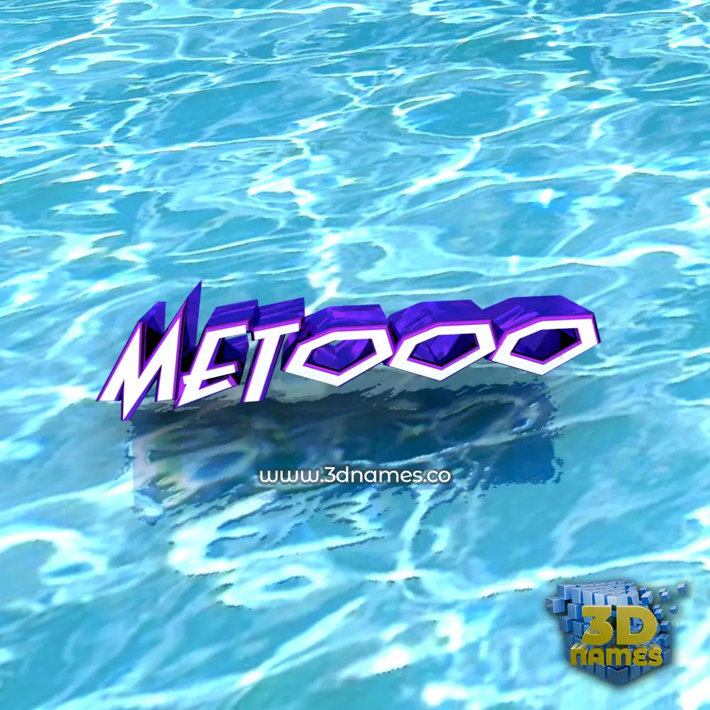 metooo in Water style - 3D name wallpaper