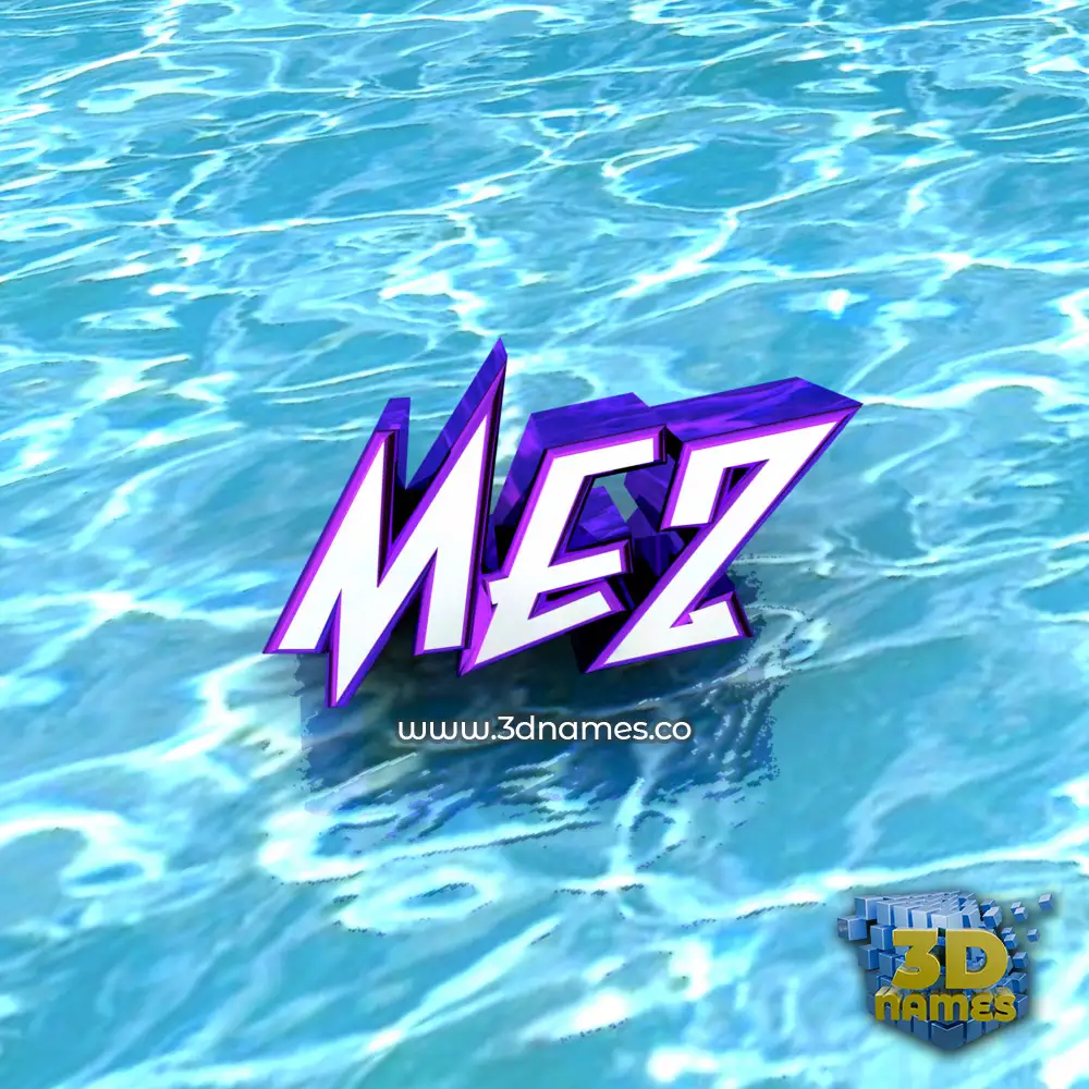 mez in Water style - 3D name wallpaper