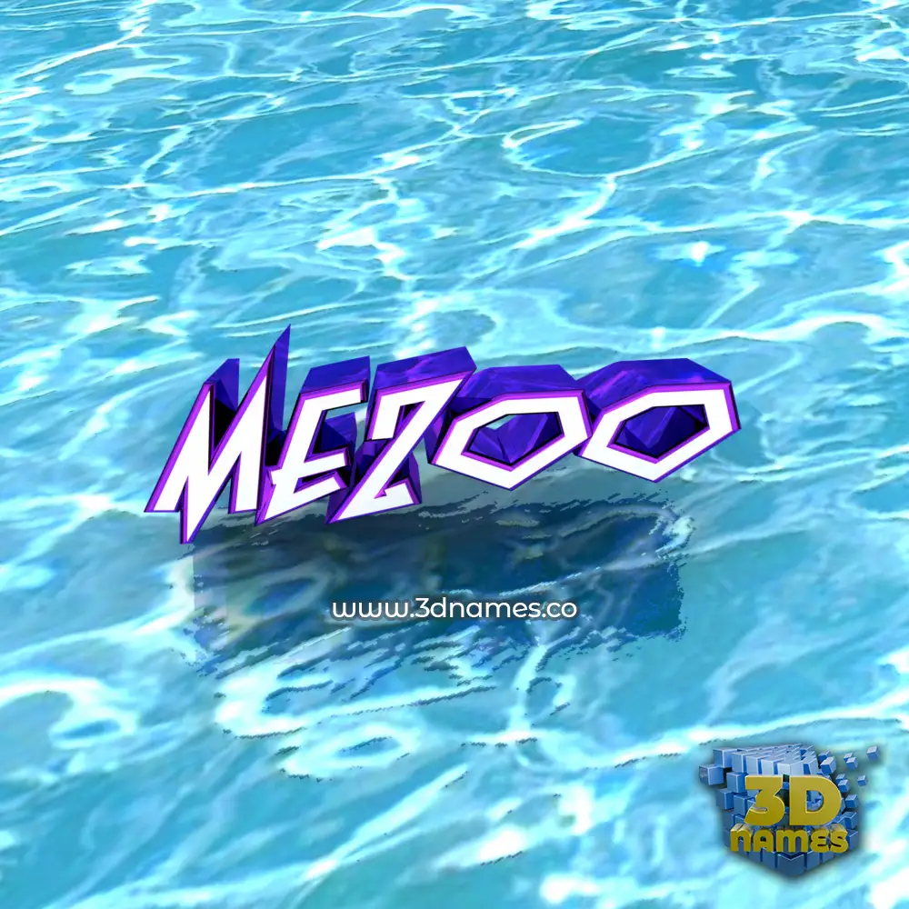 mezoo in Water style - 3D name wallpaper
