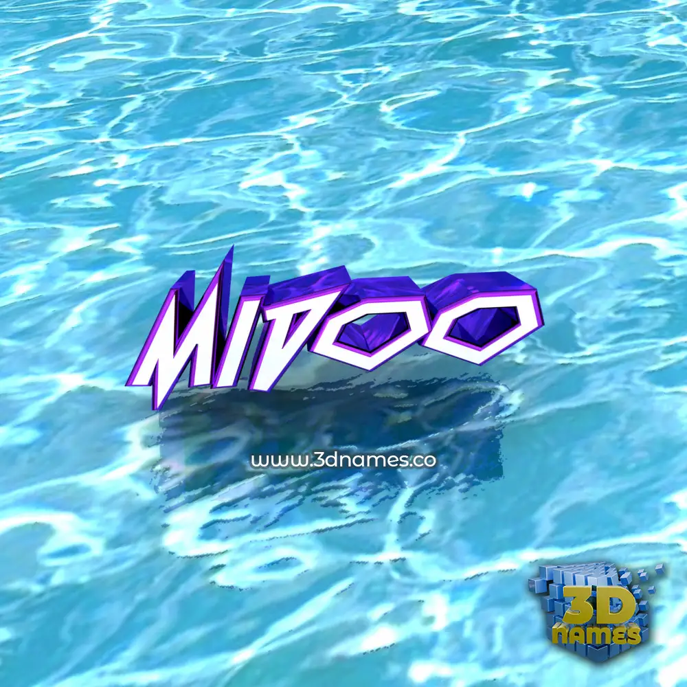 midoo in Water style - 3D name wallpaper